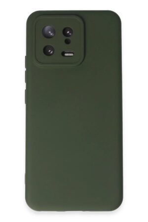 Xiaomi Mi 13 Kılıf Nano içi Kadife Silikon - Koyu Yeşil-(5796)