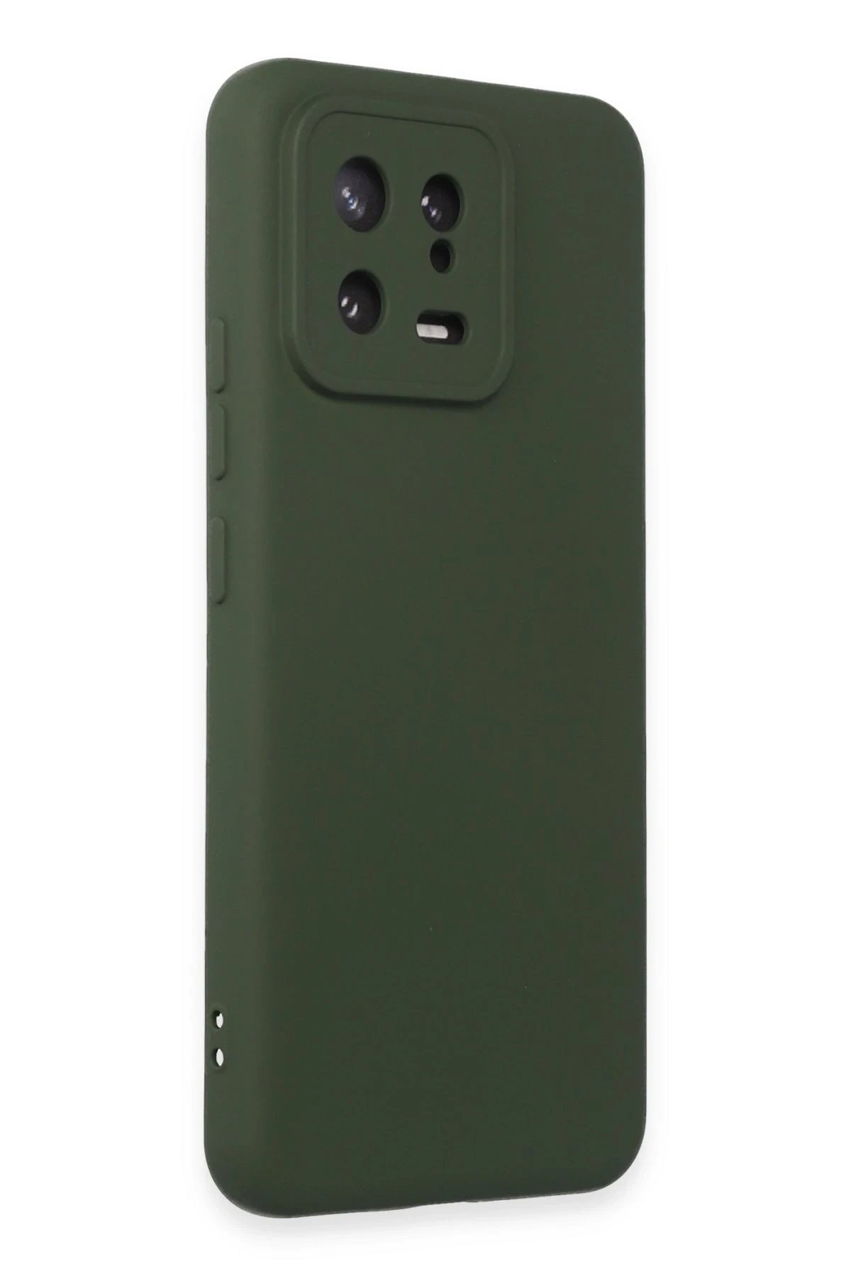 Xiaomi Mi 13 Kılıf Nano içi Kadife Silikon - Koyu Yeşil-(5796) - Görsel 2
