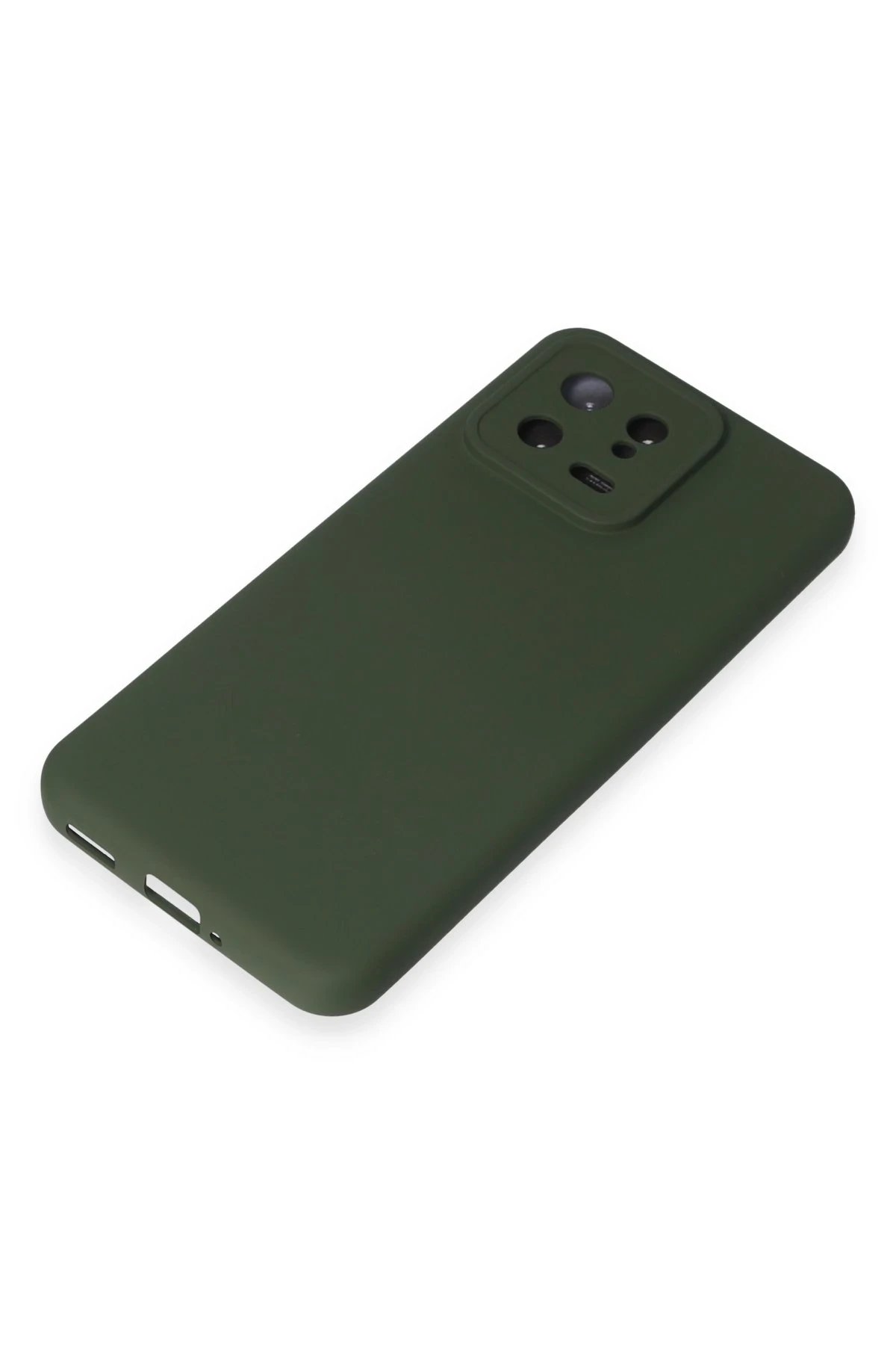 Xiaomi Mi 13 Kılıf Nano içi Kadife Silikon - Koyu Yeşil-(5796) - Görsel 4