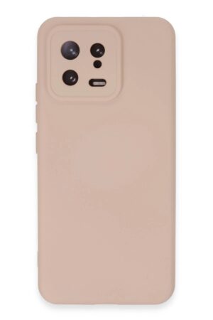 Xiaomi Mi 13 Kılıf Nano içi Kadife Silikon - Pudra-(5796)