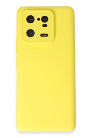 Xiaomi Mi 13 Pro Kılıf Nano içi Kadife Silikon - Sarı-(5796)