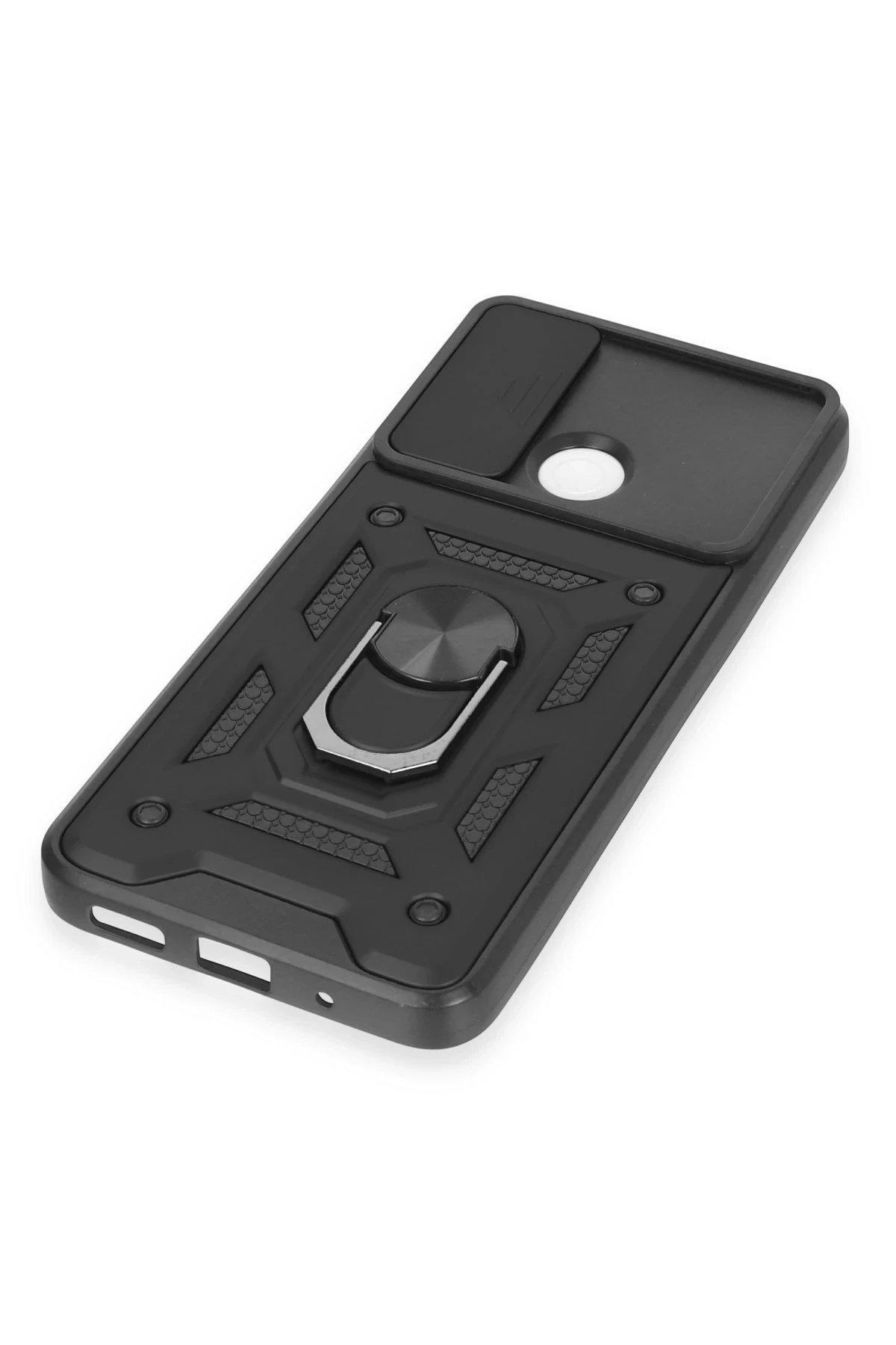 Xiaomi Redmi 12C Kılıf Pars Lens Yüzüklü Silikon - Siyah-(5796) - Görsel 5