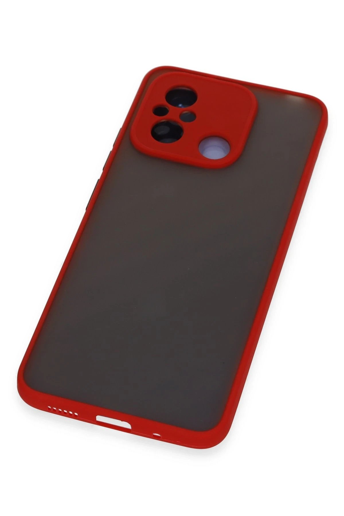 Xiaomi Redmi 12C Kılıf Montreal Silikon Kapak - Kırmızı-(5796) - Görsel 4