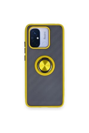 Xiaomi Redmi 12C Kılıf Montreal Yüzüklü Silikon Kapak - Sarı-(5796)