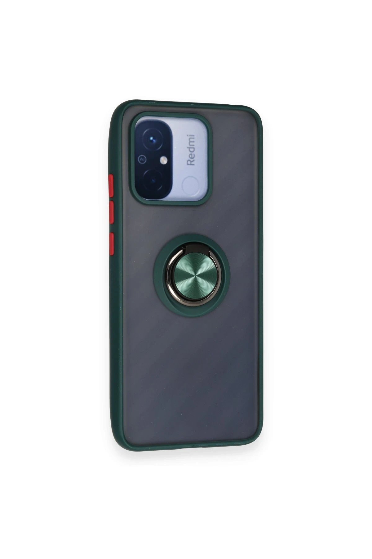 Xiaomi Redmi 12C Kılıf Montreal Yüzüklü Silikon Kapak - Yeşil-(5796) - Görsel 2