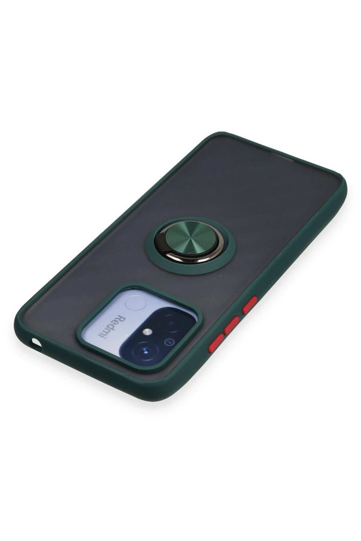 Xiaomi Redmi 12C Kılıf Montreal Yüzüklü Silikon Kapak - Yeşil-(5796) - Görsel 4