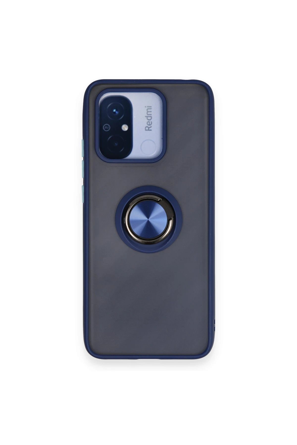 Xiaomi Redmi 12C Kılıf Montreal Yüzüklü Silikon Kapak - Lacivert-(5796)