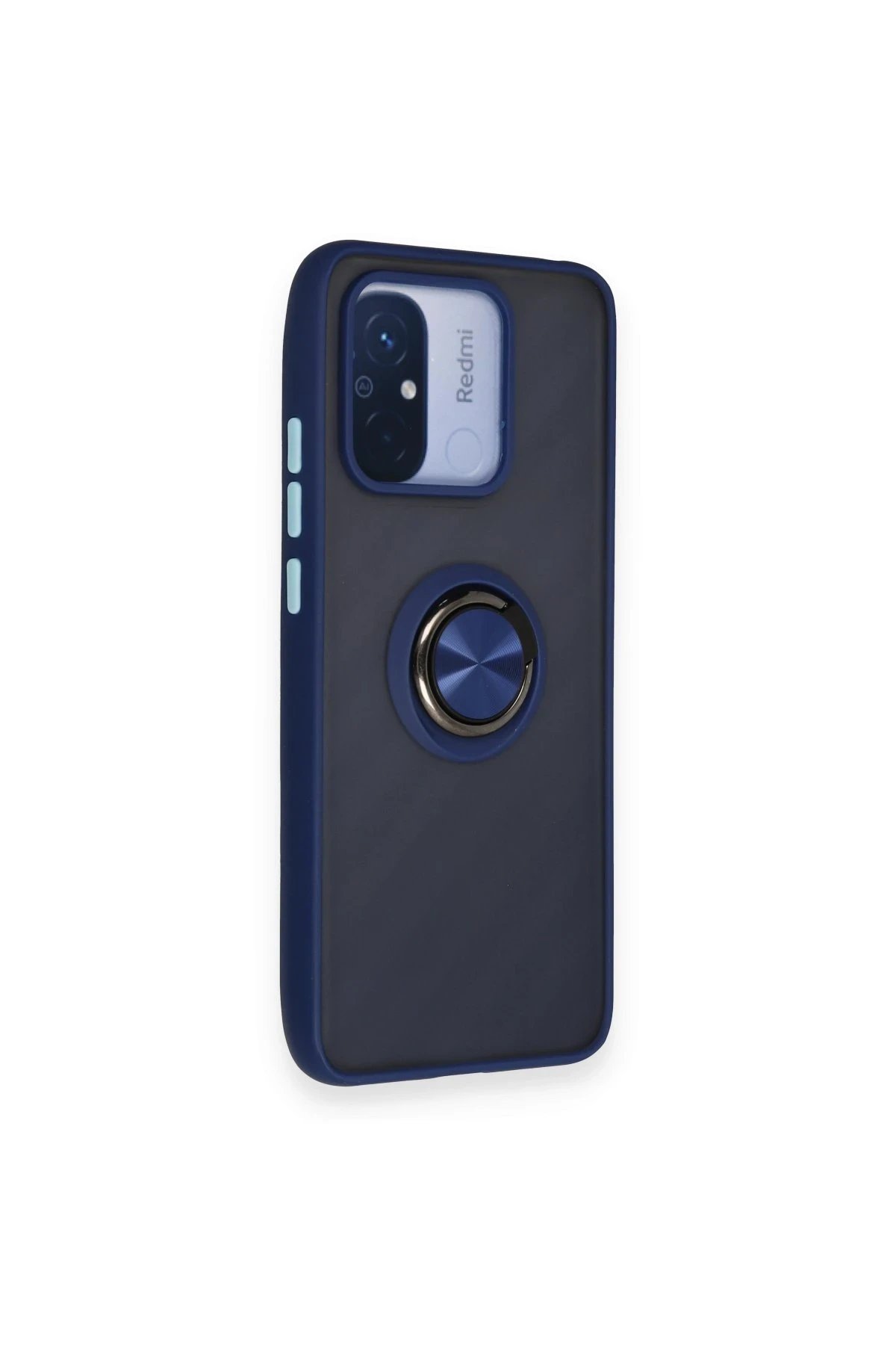 Xiaomi Redmi 12C Kılıf Montreal Yüzüklü Silikon Kapak - Lacivert-(5796) - Görsel 2