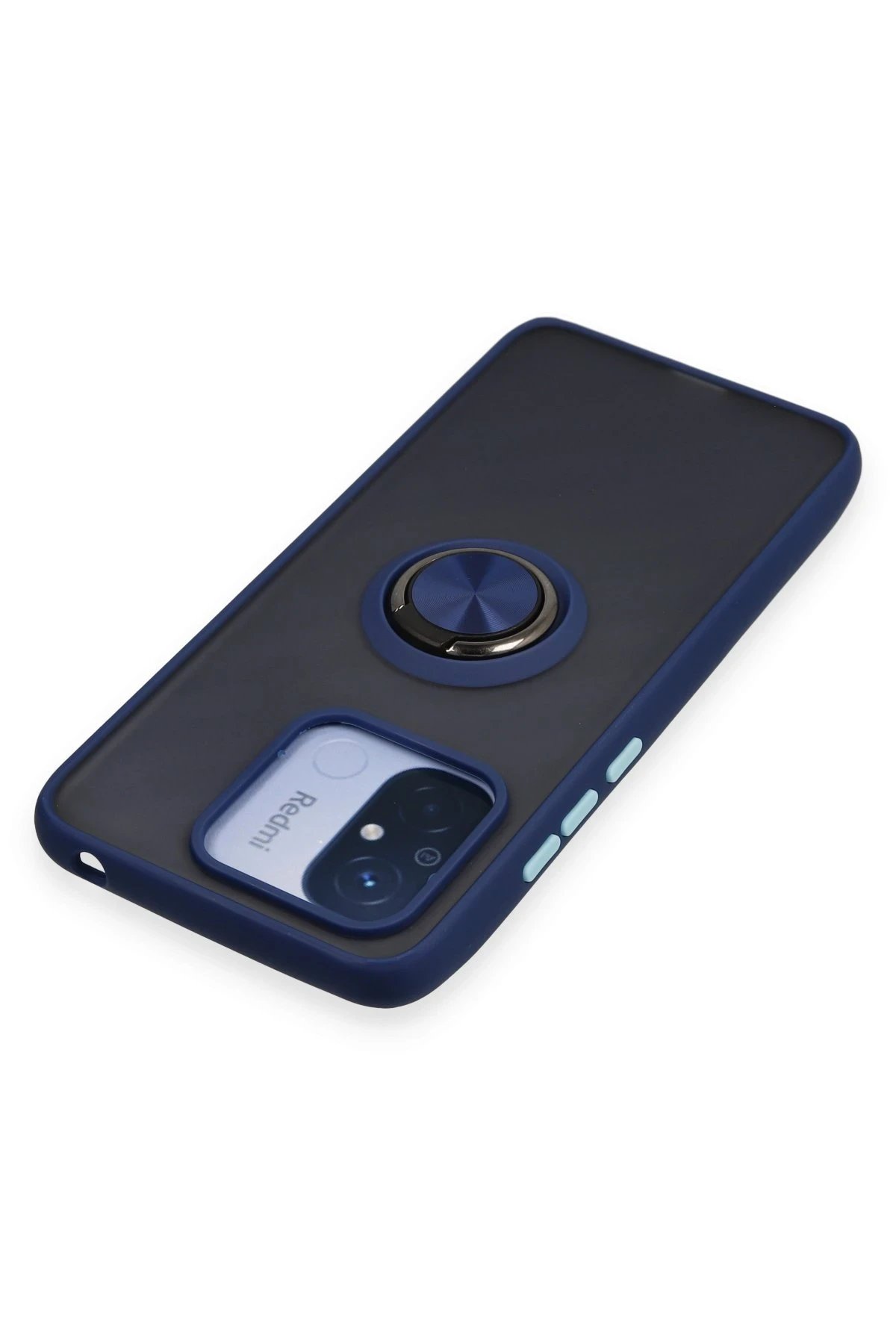 Xiaomi Redmi 12C Kılıf Montreal Yüzüklü Silikon Kapak - Lacivert-(5796) - Görsel 5