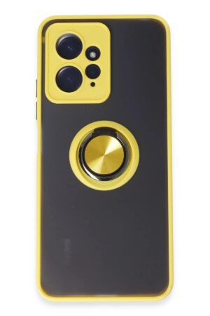 Xiaomi Redmi Note 12 4G Kılıf Montreal Yüzüklü Silikon Kapak - Sarı-(5796)