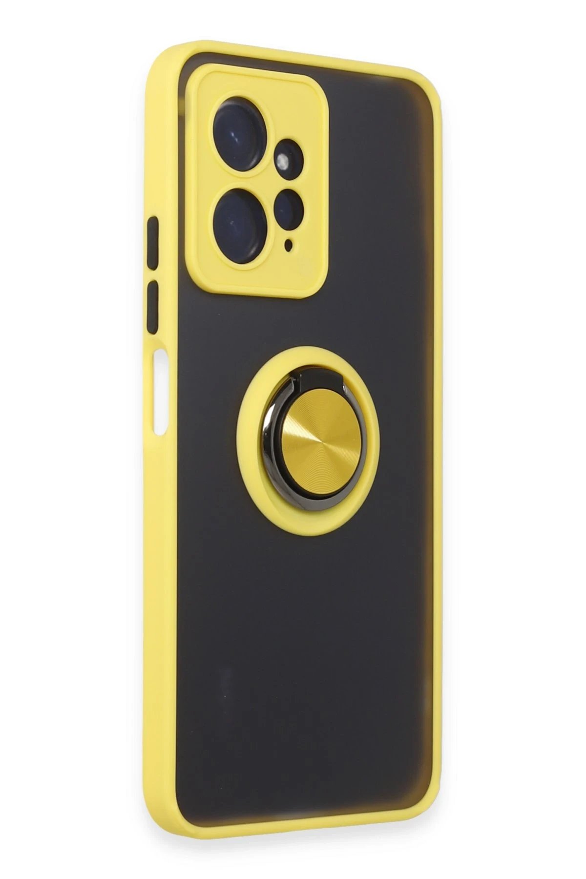 Xiaomi Redmi Note 12 4G Kılıf Montreal Yüzüklü Silikon Kapak - Sarı-(5796) - Görsel 2