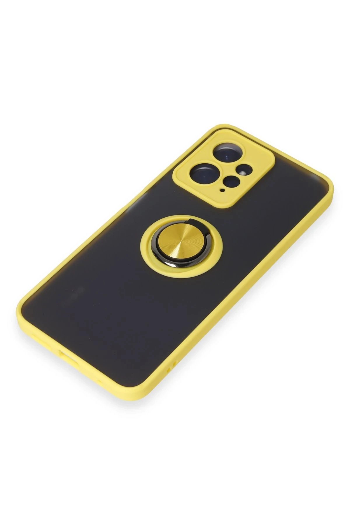 Xiaomi Redmi Note 12 4G Kılıf Montreal Yüzüklü Silikon Kapak - Sarı-(5796) - Görsel 5