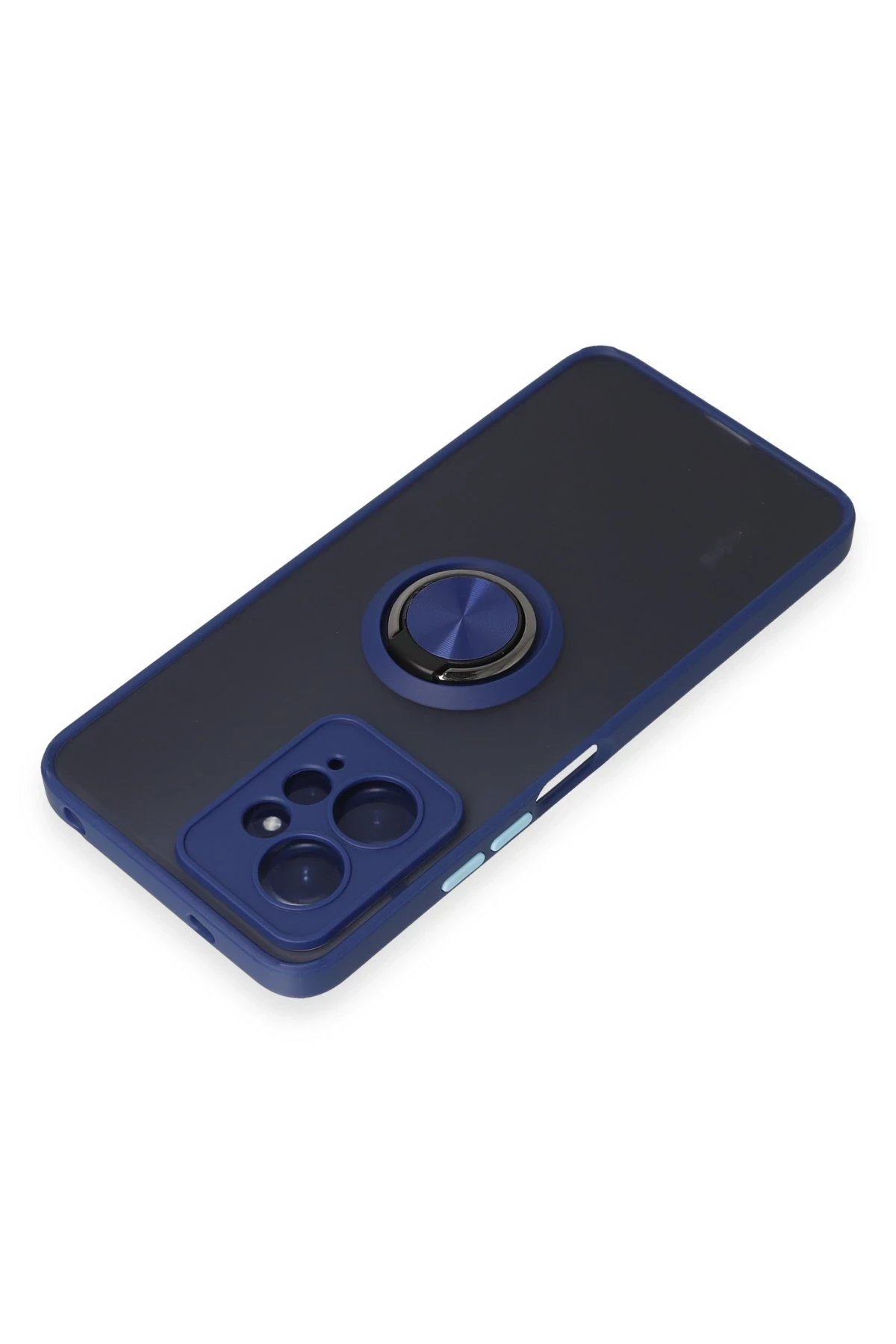 Xiaomi Redmi Note 12 4G Kılıf Montreal Yüzüklü Silikon Kapak - Lacivert-(5796) - Görsel 4