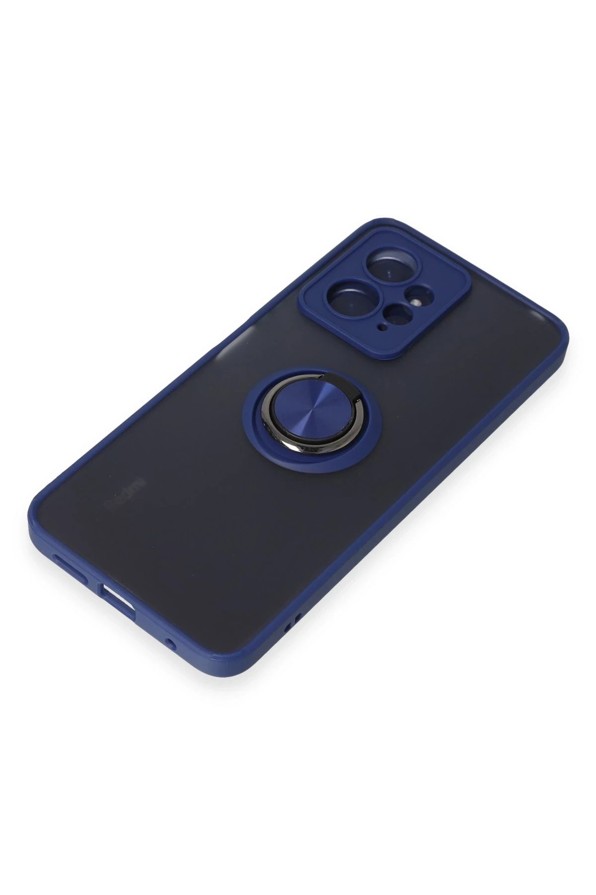 Xiaomi Redmi Note 12 4G Kılıf Montreal Yüzüklü Silikon Kapak - Lacivert-(5796) - Görsel 5