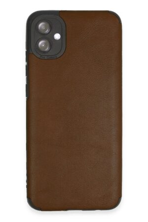 Samsung Galaxy A04E Kılıf Loop Deri Silikon - Kahverengi-(5796)