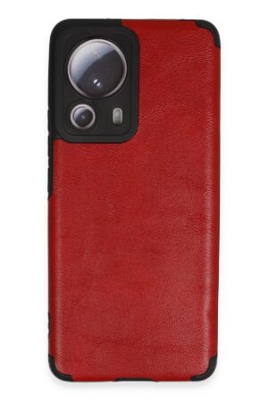 Xiaomi Mi 13 Lite Kılıf Loop Deri Silikon - Kırmızı-(5796)