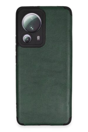 Xiaomi Mi 13 Lite Kılıf Loop Deri Silikon - Yeşil-(5796)