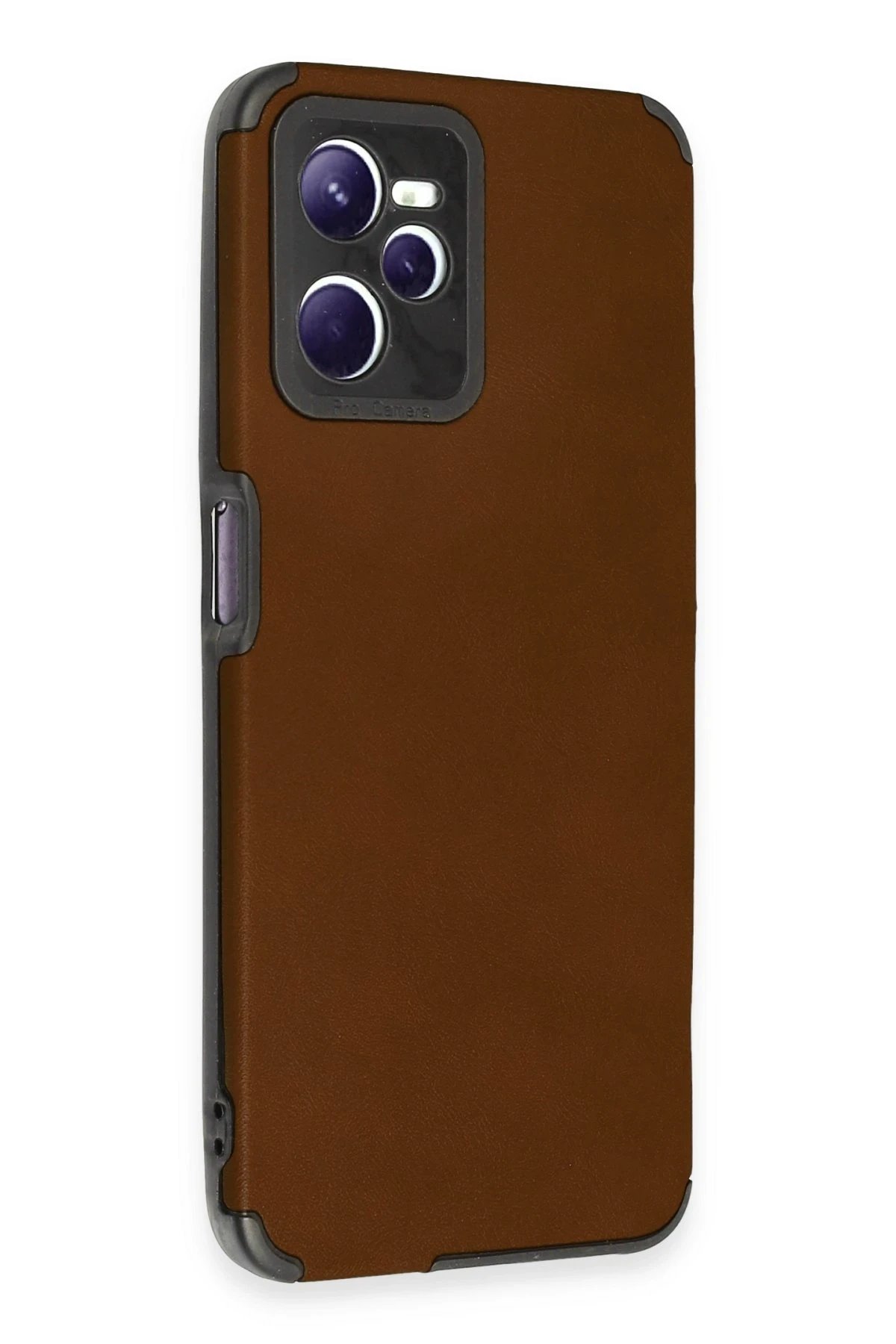 Realme C35 Kılıf Loop Deri Silikon - Kahverengi-(5796) - Görsel 2