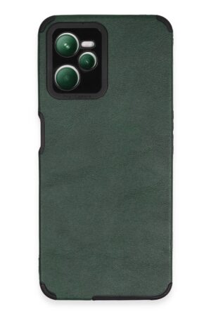 Realme C35 Kılıf Loop Deri Silikon - Yeşil-(5796)