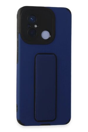 Xiaomi Redmi 12C Kılıf Mega Standlı Silikon - Mavi-(5796)