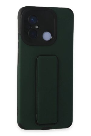Xiaomi Redmi 12C Kılıf Mega Standlı Silikon - Yeşil-(5796)