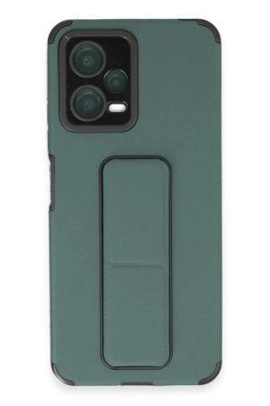 Xiaomi Poco X5 5G Kılıf Mega Standlı Silikon - Yeşil-(5796)