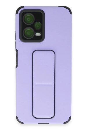 Xiaomi Poco X5 5G Kılıf Mega Standlı Silikon - Lila-(5796)