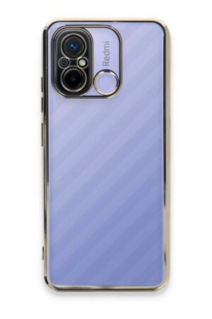 Xiaomi Redmi 12C Kılıf Lensli Silikon - Gold-(5796)