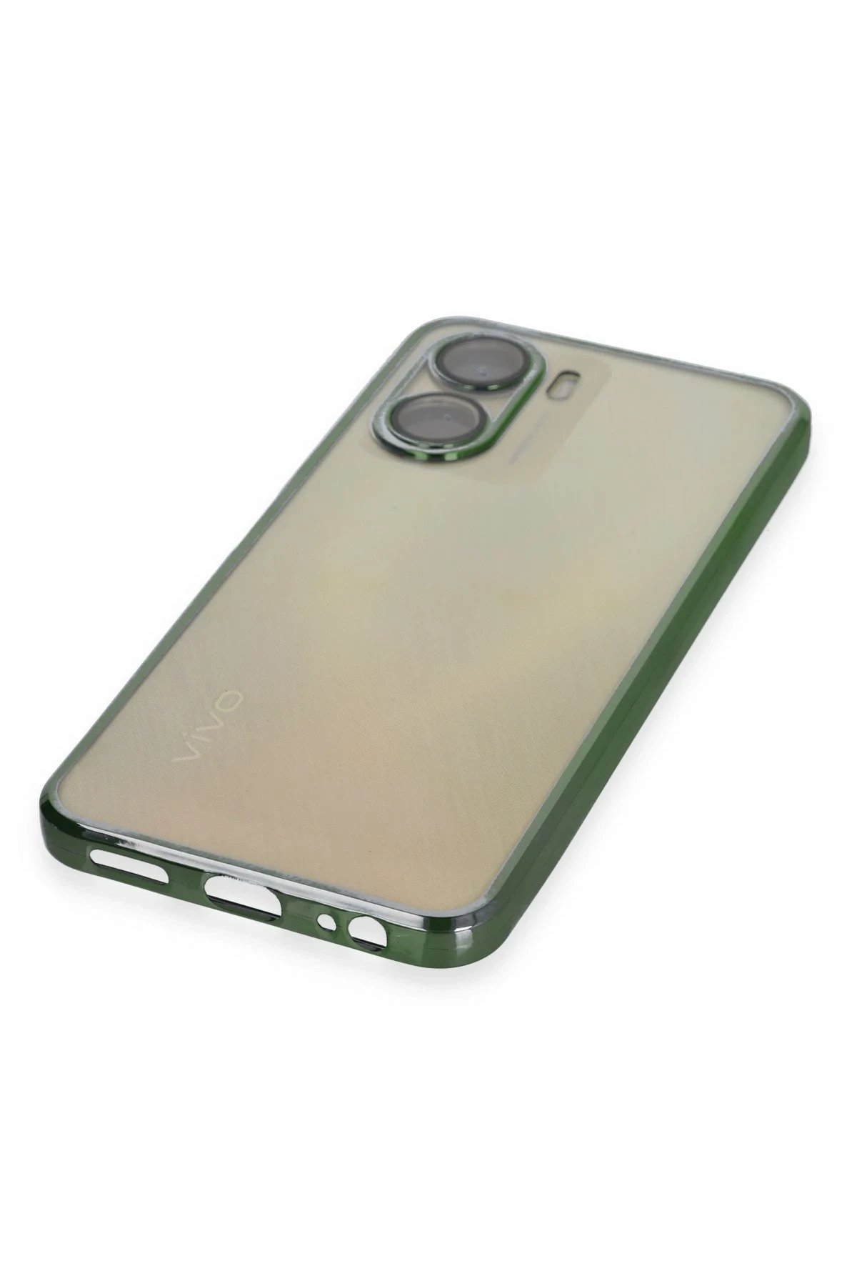 Vivo Y16 Kılıf Lensli Silikon - Yeşil-(5796) - Görsel 4