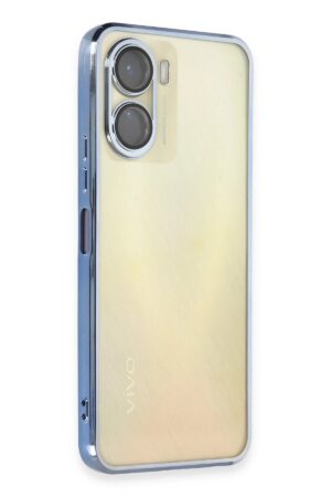 Vivo Y16 Kılıf Lensli Silikon - Açık Mavi-(5796)