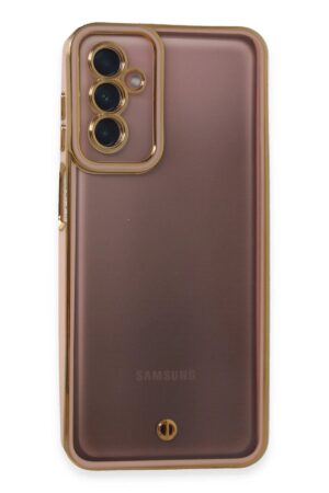 Samsung Galaxy M23 Kılıf Liva Lens Silikon - Pudra-(5796)