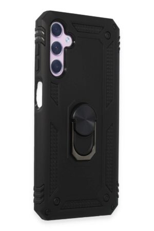 Samsung Galaxy A14 4G Kılıf Sofya Yüzüklü Silikon Kapak - Siyah-(5796)