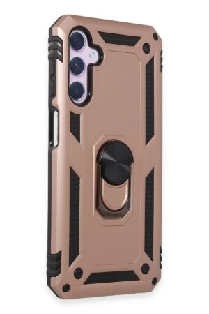 Samsung Galaxy A24 4G Kılıf Sofya Yüzüklü Silikon Kapak - Rose-(5796)