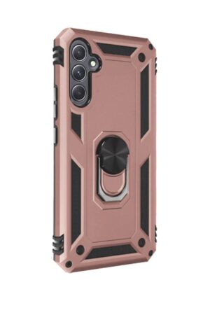 Samsung Galaxy A54 5G Kılıf Sofya Yüzüklü Silikon Kapak - Rose-(5796)