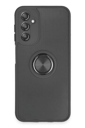 Samsung Galaxy A14 4G Kılıf Montreal Yüzüklü Silikon Kapak - Siyah-(5796)