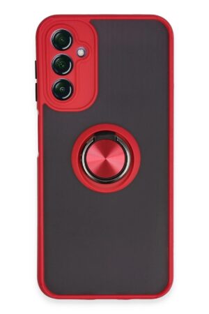 Samsung Galaxy A14 4G Kılıf Montreal Yüzüklü Silikon Kapak - Kırmızı-(5796)