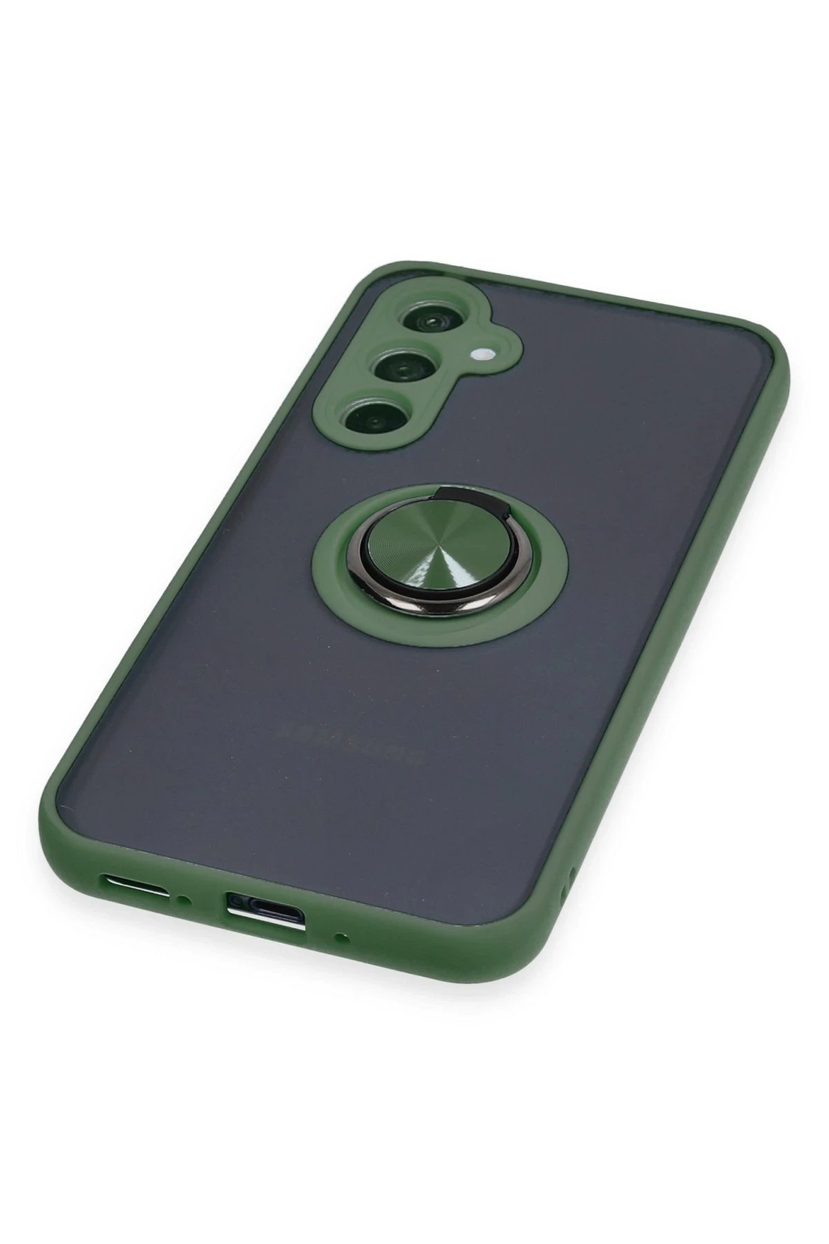 Samsung Galaxy A34 5G Kılıf Montreal Yüzüklü Silikon Kapak - Yeşil-(5796) - Görsel 5