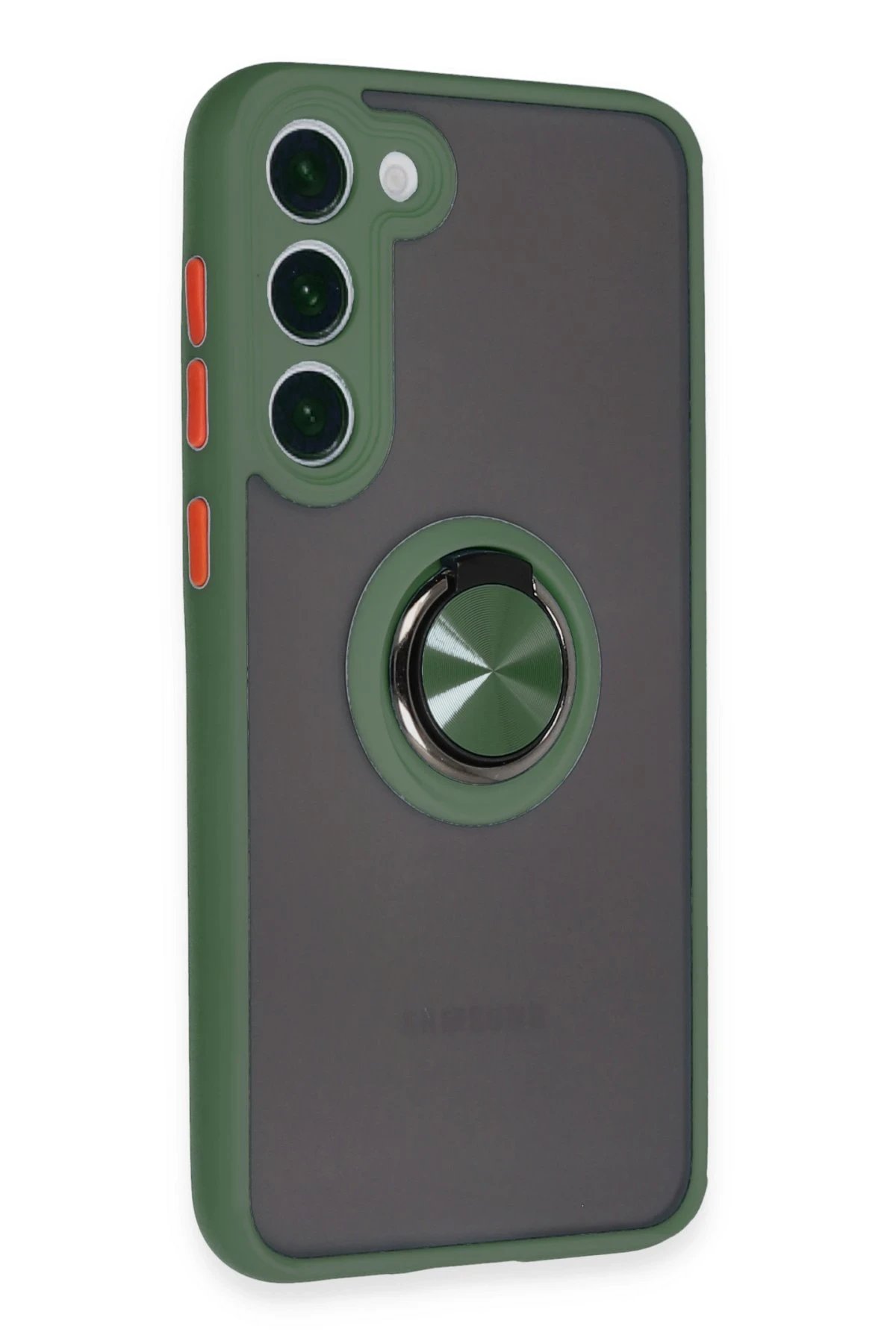 Samsung Galaxy S23 Plus Kılıf Montreal Yüzüklü Silikon Kapak - Yeşil-(5796) - Görsel 2