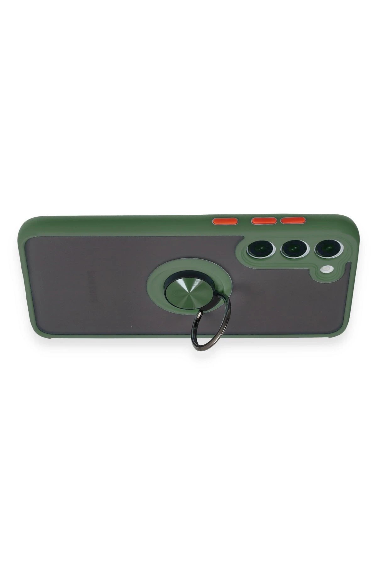 Samsung Galaxy S23 Plus Kılıf Montreal Yüzüklü Silikon Kapak - Yeşil-(5796) - Görsel 3