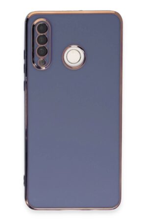 Huawei P30 Lite Kılıf Volet Silikon - Mavi-(5796)