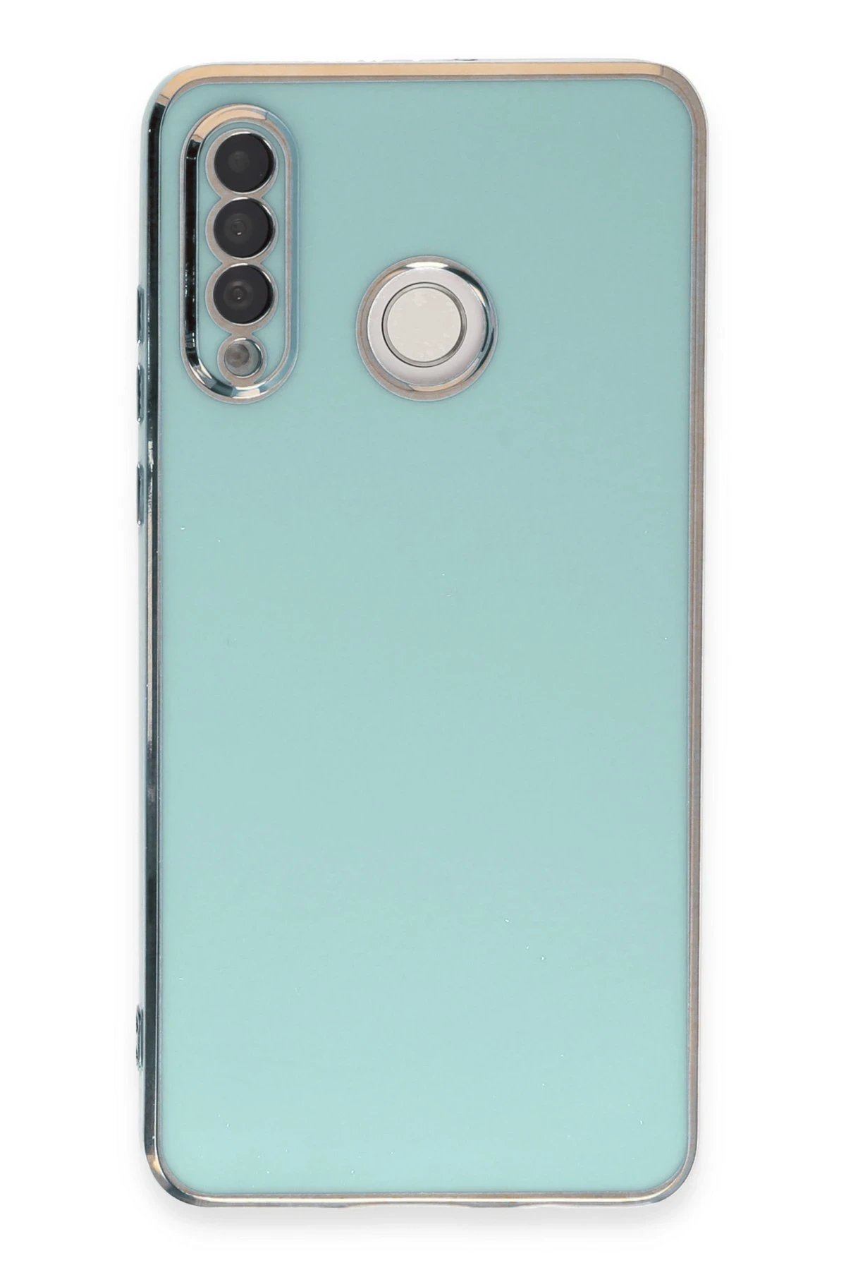Huawei P30 Lite Kılıf Volet Silikon - Açık Yeşil-(5796)