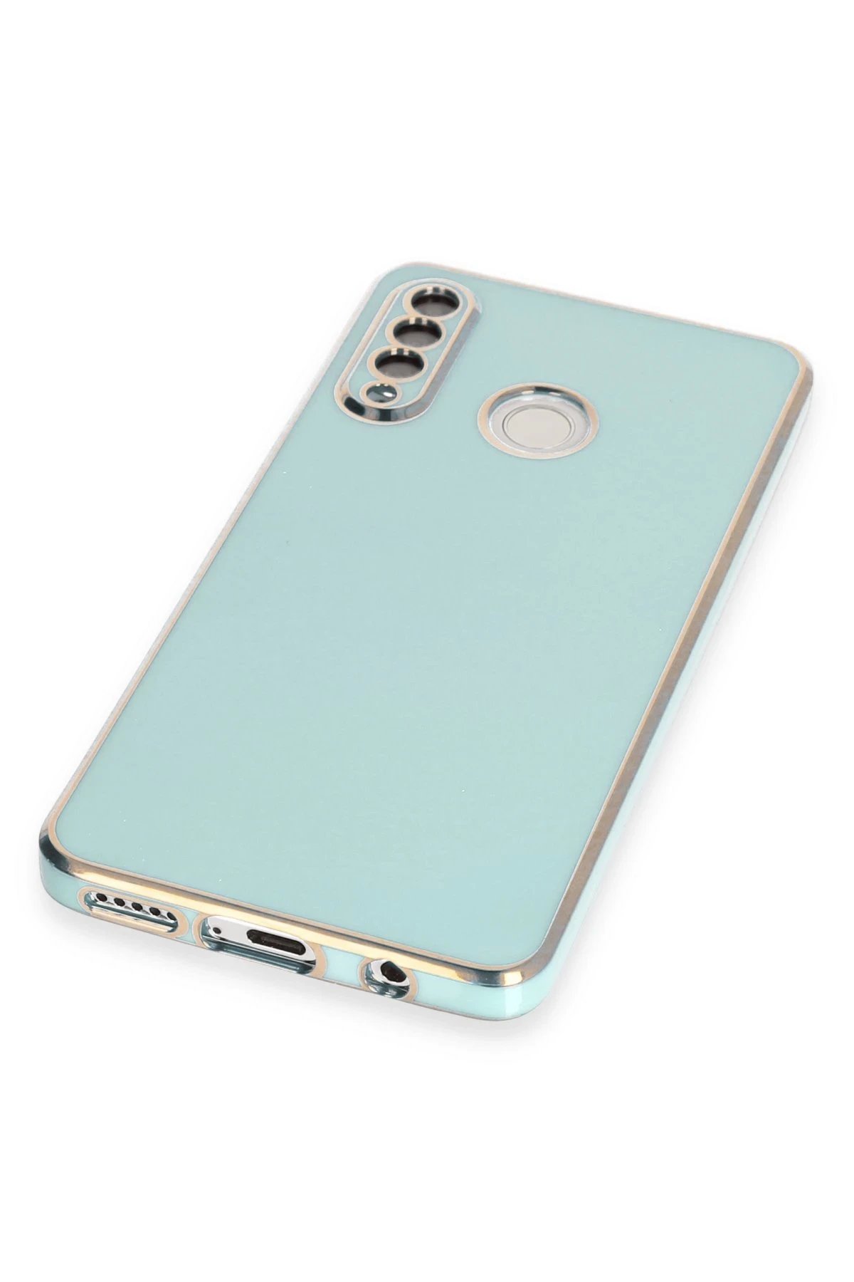 Huawei P30 Lite Kılıf Volet Silikon - Açık Yeşil-(5796) - Görsel 4