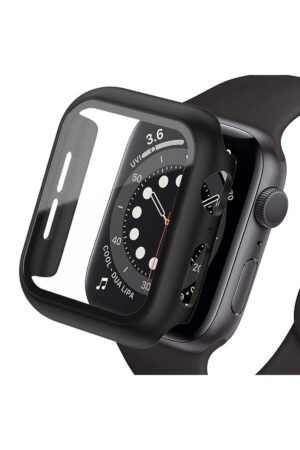 Apple Watch Ultra 49mm Camlı Kasa Ekran Koruyucu - Siyah-(5796)