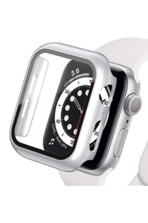 Apple Watch Ultra 49mm Camlı Kasa Ekran Koruyucu - Gümüş-(5796)