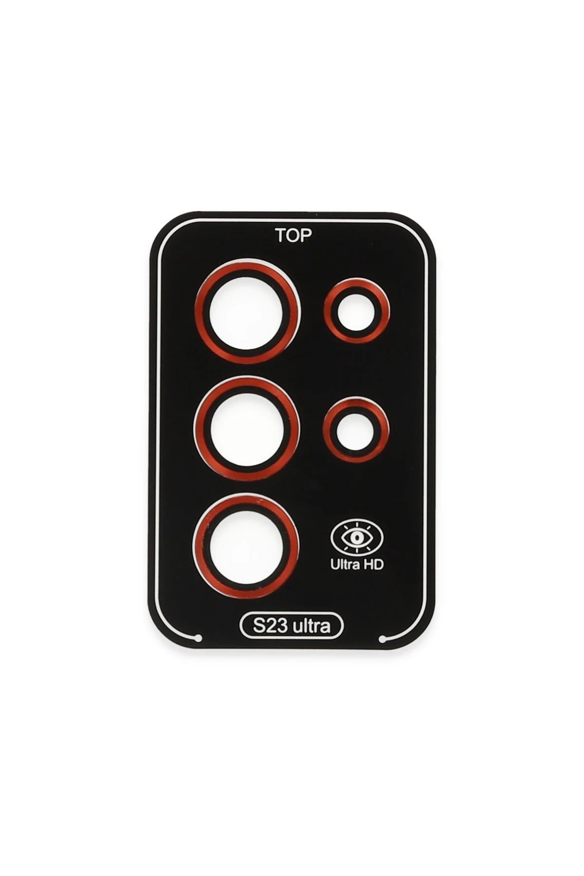 Samsung Galaxy S23 Ultra Valdez Metal Kamera Lens - Kırmızı-(5796) - Görsel 2