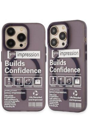 iPhone 14 Pro Kılıf Apollo Magneticsafe Desenli Kapak - Apollo Mor - 6-(5796)