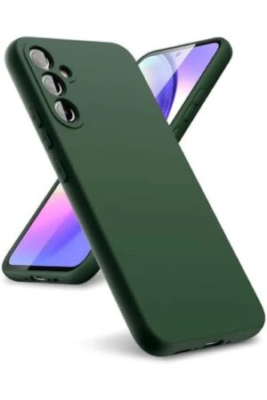 Samsung Galaxy A24 4G Kılıf First Silikon - Koyu Yeşil-(5796)