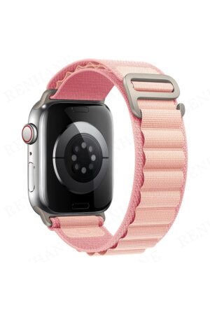 Apple Watch 38mm Mountain Kordon - Pembe-(5796)