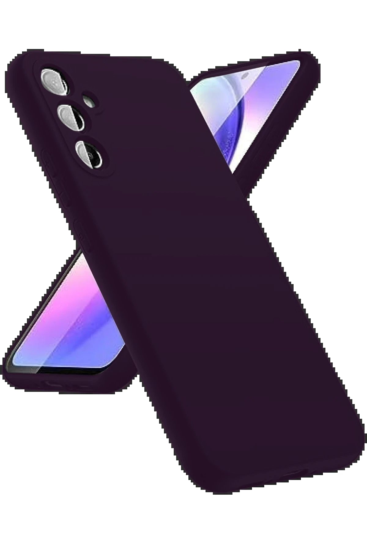 Samsung Galaxy A24 4G Kılıf First Silikon - Mor-(5796) - Görsel 3