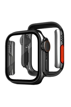 Apple Watch 41mm Watch 49mm Kasa Dönüştürücü ve Ekran Koruyucu - Siyah-(5796)